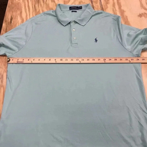 Ralph Lauren Polo Shirt Mens XL Classic Fit Teal Green Golf Rugby - Picture 9 of 10
